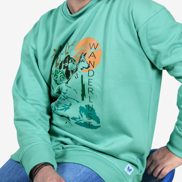 coold green sweatshirt for vacation