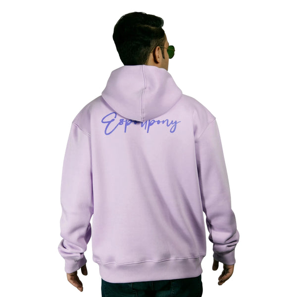 Rear view of an oversized hoodie